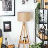Soungou Stehleuchte 38 cm Naturfarben, Schwarz, 1-flammig