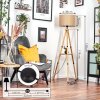 Soungou Stehleuchte 38 cm Naturfarben, Schwarz, 1-flammig