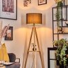 Soungou Stehleuchte 38 cm Naturfarben, Schwarz, 1-flammig