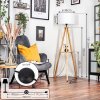Soungou Stehleuchte 38 cm Naturfarben, Schwarz, 1-flammig