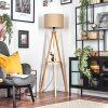 Soungou Stehleuchte 38 cm Naturfarben, Schwarz, 1-flammig