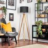 Soungou Stehleuchte 38 cm Naturfarben, Schwarz, 1-flammig