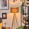 Soungou Stehleuchte 38 cm Naturfarben, Schwarz, 1-flammig
