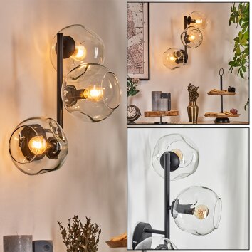 Ripoll Wandleuchte Glas 15 cm Klar, 3-flammig