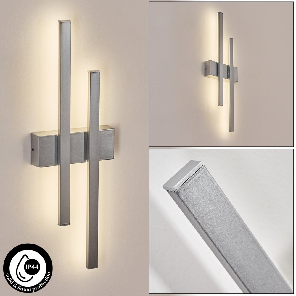 Glara Außenwandleuchte LED Silber, 2-flammig main product photo