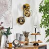 Koyoto Wandleuchte Glas 15 cm Gold, Klar, 3-flammig