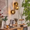 Koyoto Wandleuchte Glas 15 cm Gold, Klar, 3-flammig