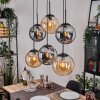 Gastor Hängeleuchte Glas 25 cm Bernsteinfarben, Rauchfarben, 6-flammig