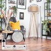 Soungou Stehleuchte 38 cm Chrom, Naturfarben, 1-flammig
