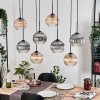 Koyoto Hängeleuchte Glas 20 cm Naturfarben, Schwarz, 8-flammig