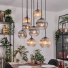 Koyoto Hängeleuchte Glas 20 cm Naturfarben, Schwarz, 8-flammig