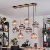 Koyoto Hängeleuchte Glas 25 cm Naturfarben, Schwarz, 8-flammig