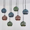 Koyoto Hängeleuchte Glas 20 cm Naturfarben, Schwarz, 8-flammig