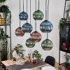 Koyoto Hängeleuchte Glas 20 cm Naturfarben, Schwarz, 8-flammig
