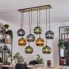 Koyoto Hängeleuchte Glas 25 cm Naturfarben, Schwarz, 8-flammig