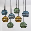 Koyoto Hängeleuchte Glas 25 cm Naturfarben, Schwarz, 8-flammig