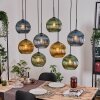 Koyoto Hängeleuchte Glas 25 cm Naturfarben, Schwarz, 8-flammig