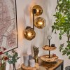 Ripoll Wandleuchte Glas 15 cm Gold, Klar, 3-flammig