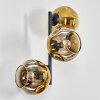 Ripoll Wandleuchte Glas 15 cm Gold, Klar, 3-flammig