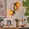 Koyoto Wandleuchte Glas 15 cm Gold, Klar, 3-flammig