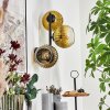 Koyoto Wandleuchte Glas 15 cm Gold, Klar, 3-flammig