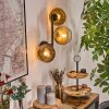 Koyoto Wandleuchte Glas 15 cm Gold, Klar, 3-flammig