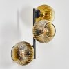 Koyoto Wandleuchte Glas 15 cm Gold, Klar, 3-flammig
