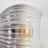 Koyoto Wandleuchte Glas 15 cm Klar, Rauchfarben, 3-flammig