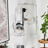 Ripoll Wandleuchte Glas 15 cm Klar, 3-flammig