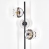 Koyoto Stehleuchte Glas 15 cm Chrom, Klar, Rauchfarben, 3-flammig