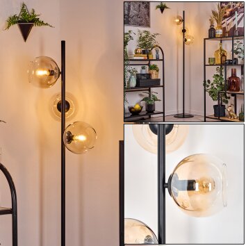 Koyoto Stehleuchte Glas 15 cm Bernsteinfarben, Klar, 3-flammig Koyoto Stehleuchte Glas 15 cm Bernsteinfarben, Klar, 3-flammig