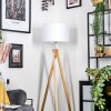 Soungou Stehleuchte 38 cm Chrom, Naturfarben, 1-flammig