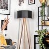 Saladillo Stehleuchte 50 cm Holz hell, Weiß, 1-flammig