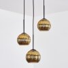 Koyoto Hängeleuchte Glas 15 cm Gold, 3-flammig
