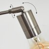 Codecreo Stehleuchte Nickel-Matt, Schwarz, Weiß, 3-flammig