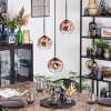 Ripoll Hängeleuchte Glas 15 cm Klar, Kupferfarben, 3-flammig