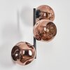 Ripoll Wandleuchte Glas 15 cm Kupferfarben, 3-flammig
