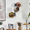 Ripoll Wandleuchte Glas 15 cm Chrom, Gold, Kupferfarben, Rauchfarben, 3-flammig