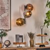 Ripoll Wandleuchte Glas 15 cm Chrom, Gold, Kupferfarben, Rauchfarben, 3-flammig