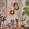 Ripoll Wandleuchte Glas 15 cm Chrom, Gold, Kupferfarben, Rauchfarben, 3-flammig