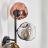 Ripoll Wandleuchte Glas 15 cm Chrom, Gold, Klar, Kupferfarben, Rauchfarben, 3-flammig
