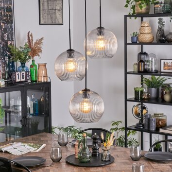 Koyoto Hängeleuchte Glas 25 cm Klar, 3-flammig