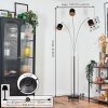 Alsen Stehleuchte Nickel-Matt, Schwarz, 3-flammig