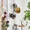 Ripoll Wandleuchte Glas 15 cm Chrom, Gold, Rauchfarben, 3-flammig