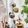Ripoll Wandleuchte Glas 15 cm Chrom, Gold, Rauchfarben, 3-flammig