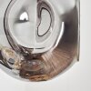 Ripoll Wandleuchte Glas 15 cm Bernsteinfarben, Rauchfarben, 3-flammig