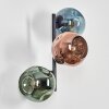 Ripoll Wandleuchte Glas 15 cm Blau, Grün, Kupferfarben, 3-flammig