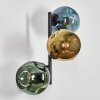 Ripoll Wandleuchte Glas 15 cm Blau, Gold, Grün, 3-flammig