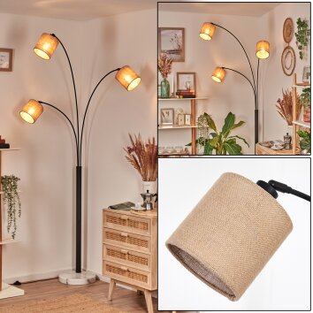 Soungou Stehleuchte 15 cm Schwarz, Weiß, 3-flammig Soungou Stehleuchte 15 cm Schwarz, Weiß, 3-flammig