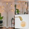 Codecro Stehleuchte Messing, Schwarz, Weiß, 5-flammig